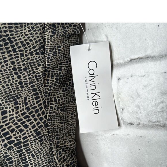 NWT Vintage Calvin Klein Alligator Patterned Sexy One Piece Swimsuit sz 8 - Picture 6 of 8